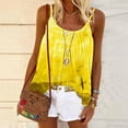 thumbnail image 2 of Goodeals Womens Plum Blossom Camisoles Casual Summer Tops 2025 Fashion Spaghetti Strap Pleated Tank Top Sleeveless Flowy Loose Cami Blouses Trendy(Yellow,M), 2 of 5