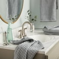 thumbnail image 3 of TOWN & COUNTRY EVERYDAY 4-Piece Textured Windowpane Hand Towel Set, 20"x30", 100% Cotton, Plush & Absorbent 550GSM, Grey, 3 of 9