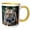 Yellow/White, variant on 3drose, Tiger Face, 15oz Two-tone Blue Mug
