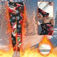 thumbnail image 2 of Mallas forradas de lana Sherpa de invierno de Navidad para mujer, pantalones térmicos cálidos de felpa de Cachemira gruesa elástica de cintura alta, pantalones elásticos Fridja  hfkajh103781, 2 of 9