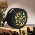 thumbnail image 6 of Yiaed Banana And Avocado Print Travel Jewelry Case Bridesmaid Gift Boxes Jewelry Travel Organizer Small Round Jewelry Box Mini Storage-Black, 6 of 7