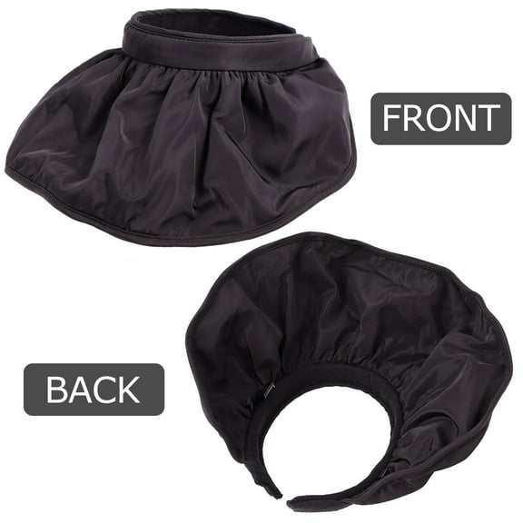 FRCOLOR Empty Hat Foldable Sun Hat Large Brim Beach Creative UV Protection Hat Hair for Outdoor Women Ladies (Black)