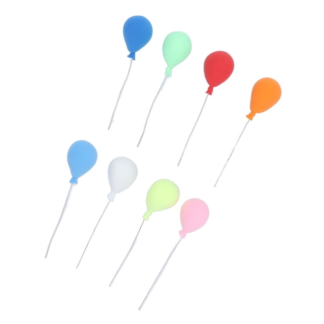 M Buder 8pcs Dollhouse Balloons Mini 1:12 Colorful Foam Decoration Set