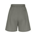thumbnail image 4 of zbxnLI Womens Casual Shorts High Waist Drawstring Running Sweat Shorts Solid Color Lounge Shorts with Pockets, 4 of 7