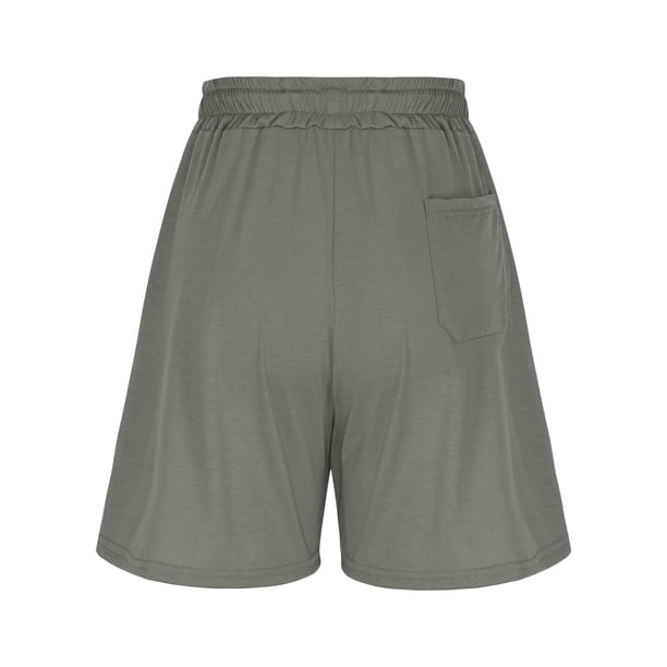 Knee Length Shorts Women Women's Cotton Bermuda Shorts, Knee