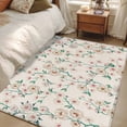 thumbnail image 4 of Area Rugs for Living Room Bedroom, Spring Floral 4'x6' Rug Washable Carpet Runner Indoor Outdoor, Watercolor Flowers Leaves Tree Branches Beige Non Slip Accent Floor Mats Rug for Kitchen, Office, 4 of 8