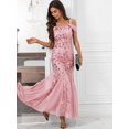 thumbnail image 6 of Pink Sequin Off-Shoulder Mermaid Evening Gown For Formal Party Prom, 6 of 6