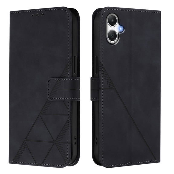 Phone Case for Samsung Galaxy A07 4G Wallet PU Leather Case with Card Slots Kickstand Shockproof Magnetic Flip Phone Cover, Black