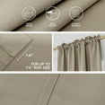 Deconovo Blackout Curtains 52x54 inch, Khaki, Set of 2, Rod Pocket, Energy Efficient for Small