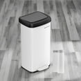 thumbnail image 3 of 18 Gallon Kitchen Trash Can, Stainless Steel Garbage Can, Recycle Bin, White, 3 of 8