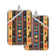 thumbnail image 7 of Yayeee Pot Holders Kitchen Heat Resistant with Pocket 7"x9.8" Cotton Oven Cooking Hot Pads, Orange Geometric, 7 of 7