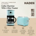 thumbnail image 2 of Haden Heritage Cafetière Programmable 12 Tasses avec Grille-Pain, Turquoise, 2 of 10