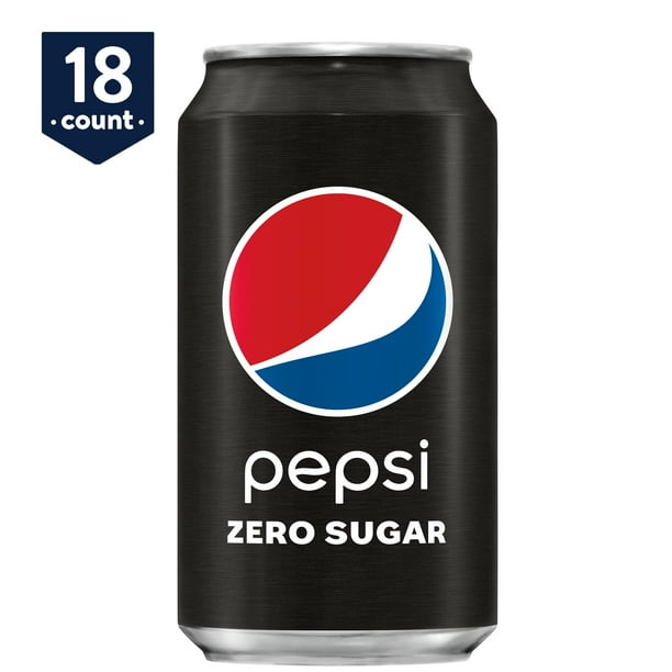 Pepsi Zero Sugar, 12 oz Cans, 18 Count