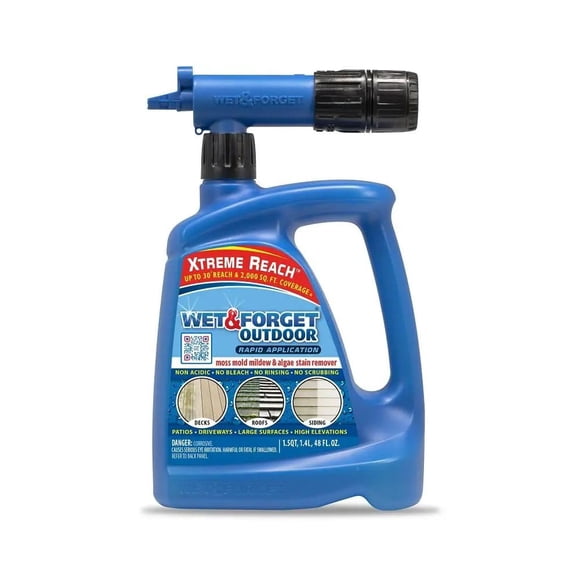 Limpiador de superficies múltiples Wet & Forget para quitar manchas, 1,42 litros