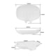 thumbnail image 4 of Jabonera de silicona para baño, jabonera de barra para ducha con bandeja de drenaje, bandeja de jabón en cascada para fregadero de cocina, juego de 2-2 * blanco, 4 of 5