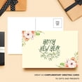 thumbnail image 3 of Happy New Year Postcards, Holiday Greeting Cards, Cute design on one side and Blank on the other side, Invitations Complimentary for Gifts & Presents | Thick, Durable Cardstock | 4 x 6" | 25 per Pack, 3 of 6