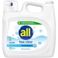 thumbnail image 2 of all Liquid Laundry Detergent, Free Clear for Sensitive Skin, 208oz, 166 loads-with Scrub Sponge., 2 of 10