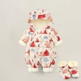thumbnail image 3 of TAIAOJING Baby Girl Outfit Boys Cute Cartoon Animals Ear Hooded Snow Wear Jumpsuit Outwear Snowsuit Warm Romper Coat With Shoes Set Clothes 0-6 Months, 3 of 4