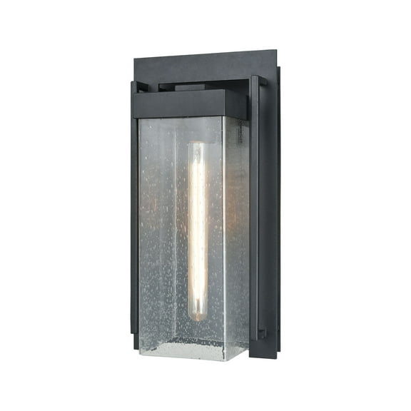 Overton 1-Light Outdoor Sconce in Matte Black