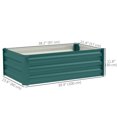 thumbnail image 3 of Outsunny Set of 2 Raised Garden Beds, Galvanized Planter Box, Green, 3 of 10