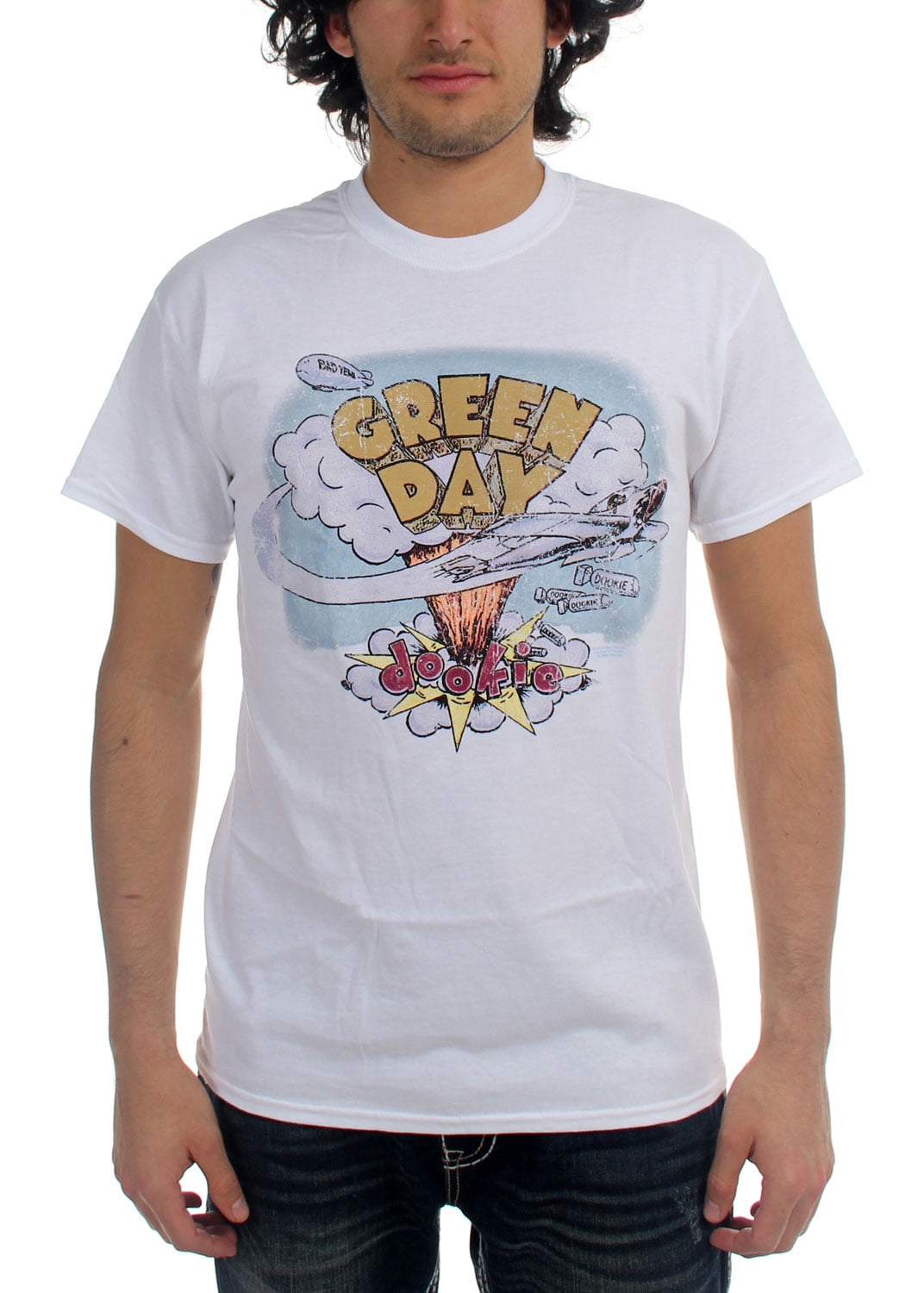 Green Day - Mens Dookie Vintage T-shirt in White - Walmart.com