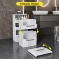 thumbnail image 5 of Laundry Basket with Wheels,Rolling Folding Laundry Hamper,utility cart,Kitchen storage Cart,Stackable Storage Bins Open Front,Dirty Clothes Hamper,Plastic laundry room organization, 5 of 6