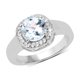 thumbnail image 1 of 2.37 Carat Genuine Blue Topaz and White Topaz .925 Sterling Silver Ring QJ Model, 1 of 3