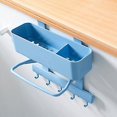 thumbnail image 1 of Toallero azul, toallero de baño, estante de ducha ajustable montado en la pared, estante de baño, estantes de lista para baño, 1 of 5