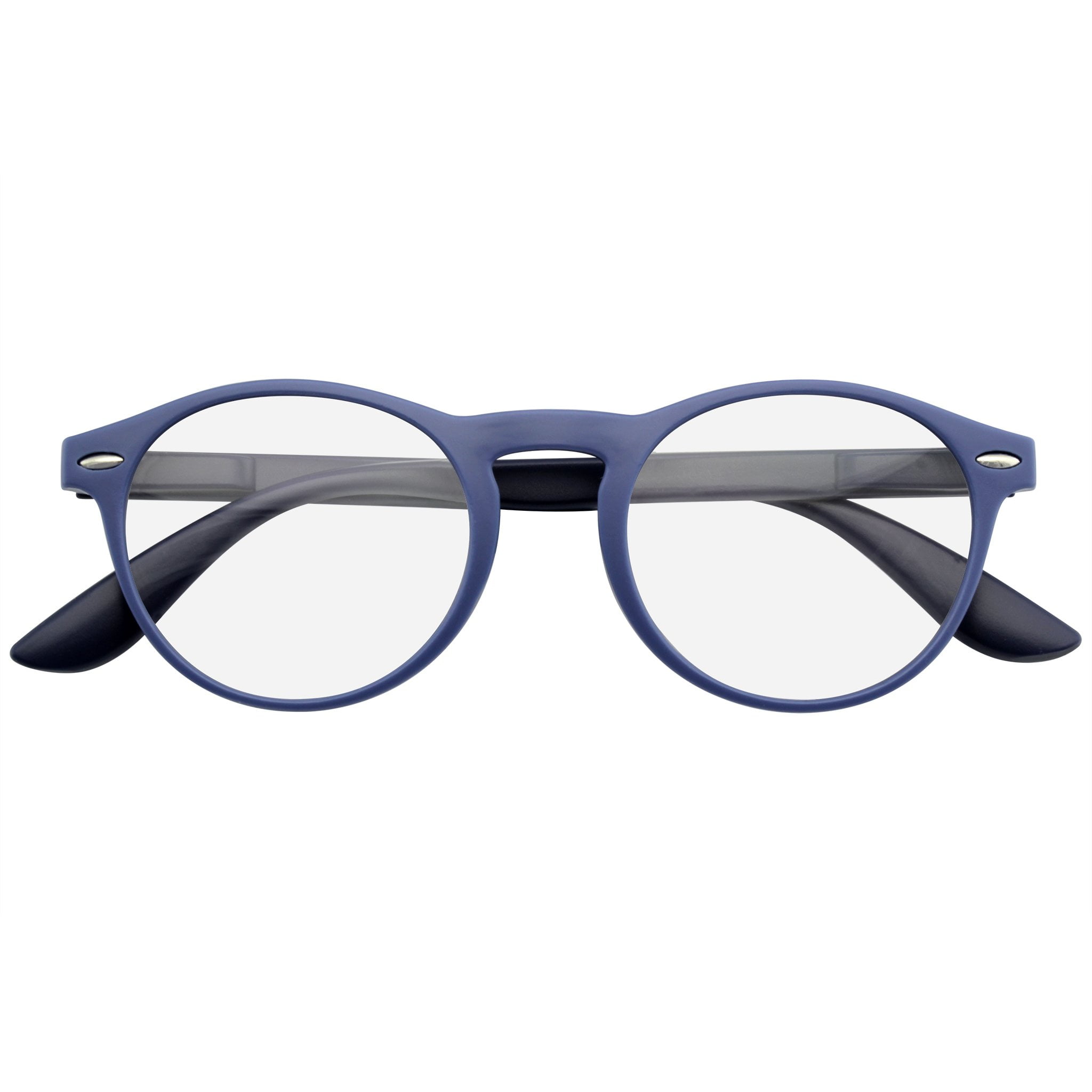 Reading Glasses Magnified Eyeglasses Round Keyhole Fashion Spring Hinge