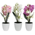 thumbnail image 5 of Bonsai Plant Artificial Potted Fake Flowers Flower Ornament Faux Simulation Orchid Plants Mini Decor Silk Adornment, 5 of 8