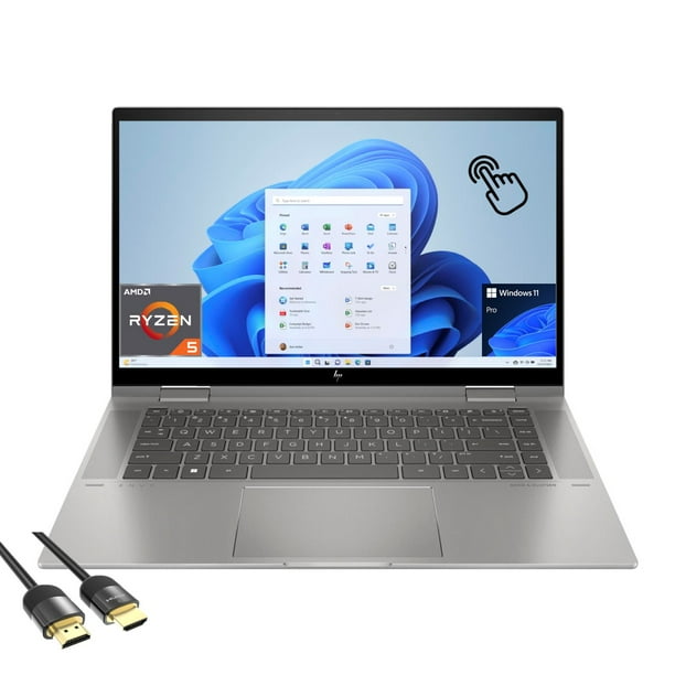 Laptop HP Envy x360 2 en 1 Portátil Pantalla Táctil de 15.6, AMD 6-Core Ryzen 5 7530U, 16GB RAM, 2TB PCle SSD