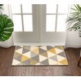 thumbnail image 2 of Well Woven Isometry Gold & Grey Modern Geometric Triangle Pattern 2 x 3 (2' x 3') Area Rug Soft Shed Free Easy to Clean Stain Resistant, 2 of 6