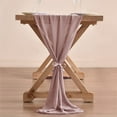 thumbnail image 2 of Chiffon Table Runner 28.4x120.1 Inches Sheer Wedding Runner Romantic Rustic Table Runner for Wedding Party Baby Shower Decorations,Dusty Rose, 2 of 7
