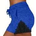 thumbnail image 2 of aidice Summer Shorts for Women Casual Drawstring Elastic High Waisted Fitting Comfy Lace Sweat Shorts, 2 of 6