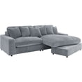 thumbnail image 6 of JERFIT Reversible Modular Sectional Sofa with Ottoman, Upholstered in Soft Fog Fabric for Living Room, Track Arms Design, 6 of 8