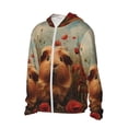 thumbnail image 2 of KLL Rose Cute Guinea Pig Print Men's Women’s UPF 50+ Sun Protection Outdoor Hoodie Jacket Long Sleeve Fishing Hiking Performance Shirt-Large, 2 of 6