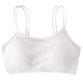 thumbnail image 2 of Jinhomg Women's Sports Bra with Thin Straps Stretchy Wirefree Workout Bras Lightweight Workouts Bralette Active Everyday Stretch Bralette Tops White M, 2 of 6