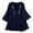 Navy, variant on Women Vintage Lace Patchwork Bow V Neck Three Quarter Blouses Top T Shirt Stylish Beautiful Women's T-Shirts