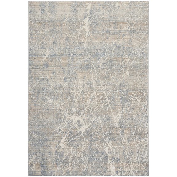 Nourison 3'11" x 5'11" Splendid Modern Abstract High-Low Indoor Area Rug Beige Blue