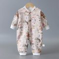 thumbnail image 2 of UAYOTSE Newborn Pajamas Bodysuit Long Sleeve Romper Jumpsuit Sleepers for Baby Girl Infant Fall Winter Clothes Cute,Sizes 7-8 Years, 2 of 4