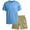 Blue Riviera, variant on Boys Active Shorts Set - 2 Piece Boys Athletic Shirts and Kids Basketball Shorts (8-12)