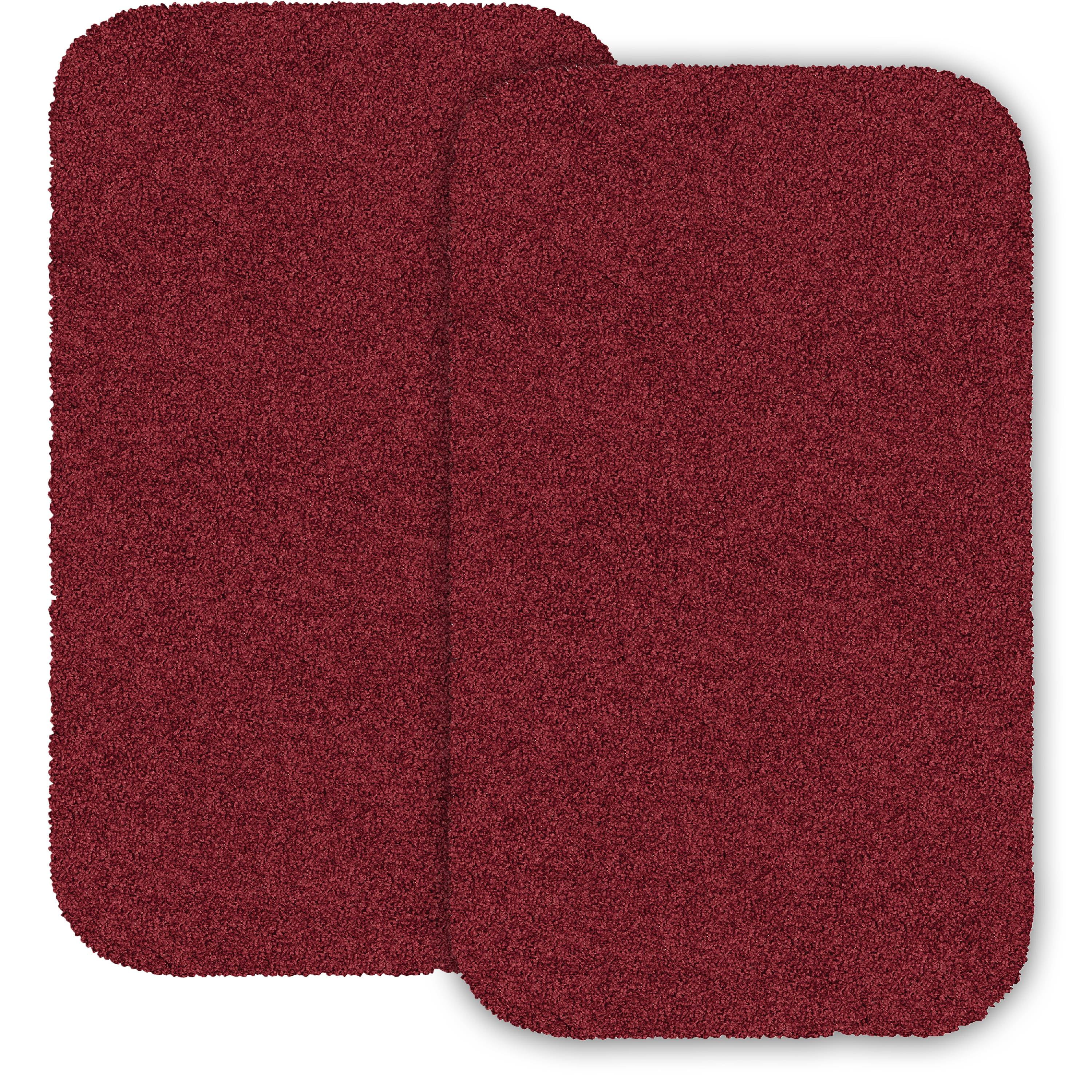 2 pk. Mainstays Performance Nylon Bath Rug Set,19.5" x 34" & 23" x 39", Red Sedona