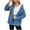 Light Blue., variant on Akafmk Plus Size Womens Jean Jackets,Oversized Denim Jackets,Women's Color Lapel Look Slimmer Sleeve Denim Jacket Loose Fitting Cardigan Denim Coat