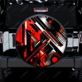 thumbnail image 1 of Abstract Stripe Racing Art Pattern Polyester Universal Spare Wheel Tire Cover Wheel Covers for Trailer RV SUV Truck Camper, 1 of 5