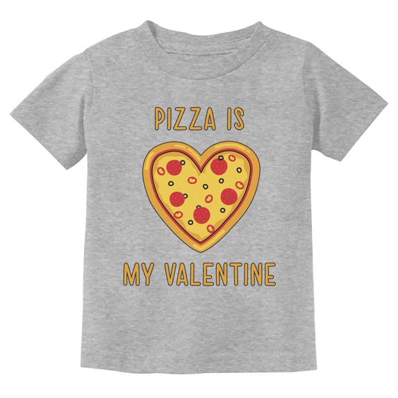 Tstars Boys Unisex Valentine's Day Shirts for Kids Pizza Is My Valentine Valentine's Day Shirt for Pizza Lovers Gift Idea for Boy Kids Birthday Gift T Shirt