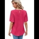 thumbnail image 3 of Tops de Mujer 2025, Camisetas Casuales de Acampanada, Camisetas Básicas de Verano con Cuello Redondo, Blusas Lindas, Color Rosa y Rojo, Talla L, 3 of 7
