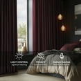 thumbnail image 2 of Half Price Drapes Signature Burgundy Grommet Velvet Blackout Curtains (1 Panel), 50WX 84L, 2 of 11