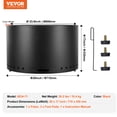 thumbnail image 6 of VEVOR Smokeless Fire Pit Stove Bonfire, H: 18 in x Dia: 28 in ,Wood Burning Fireplaces with Removable Ash Pan, SUS430 Stainless Steel inner Portable Outdoor Firepit,for Outdoor Patio Camping, Black, 6 of 9
