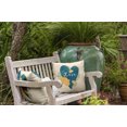 thumbnail image 3 of 20" x 20" Simply Daisy Love And Roses Polyester Indoor/Outdoor Pillow, Teal Qty 1, 3 of 3