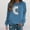 Blue, variant on DondPO Women's Sweatshirt Oversized Sweatshirt for Women Hoodies Women Oversized Crewneck Sweatshirt Women Oversize Sweatshirt Women Womens Hoodie Womens Hoodies Blue L